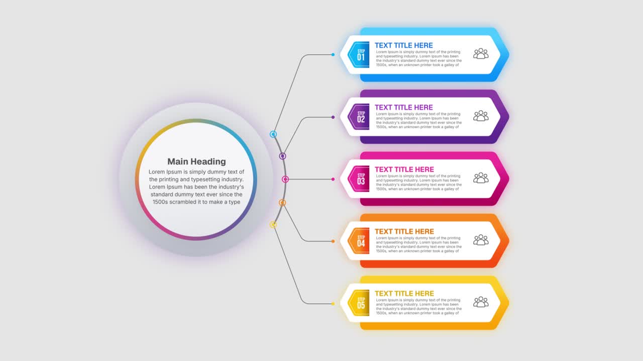 5 step Infographic Templates