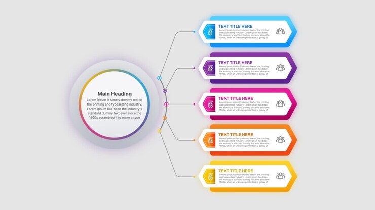5 step Infographic Templates
