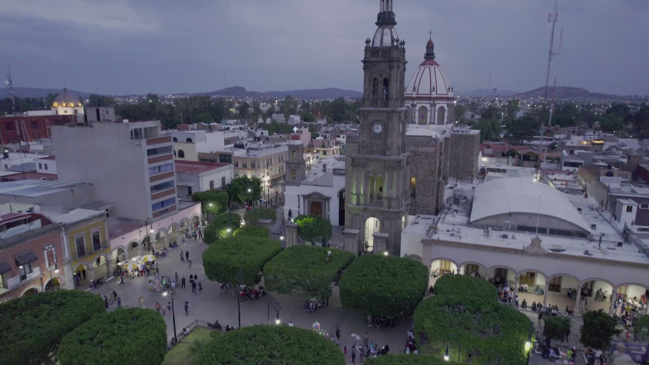 Aerial view of the church of Salamanca Guanajuato