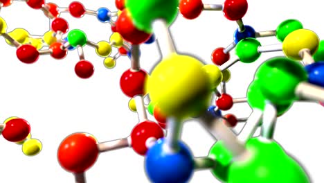 Molecule-ball-and-stick-model-fly-through-atoms-chemistry-biology-science-tech