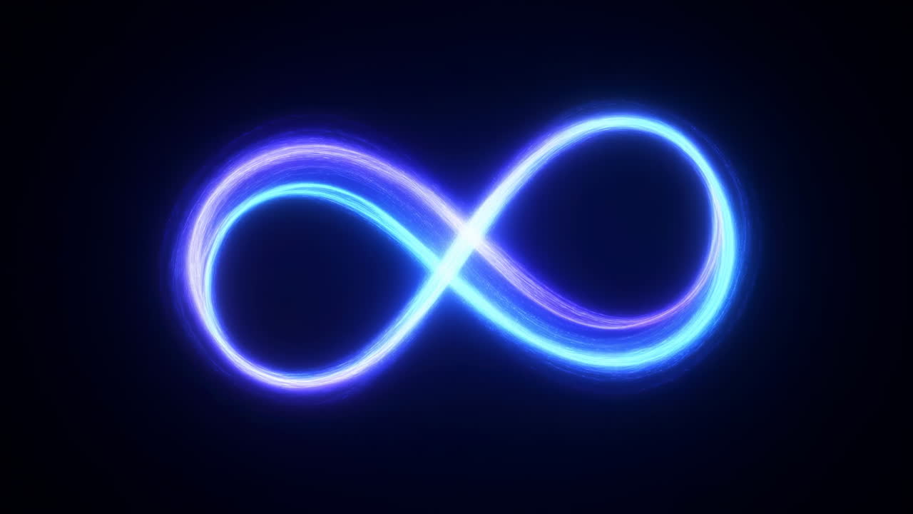 Dynamic Blue and Purple Light Infinity Symbol Loop