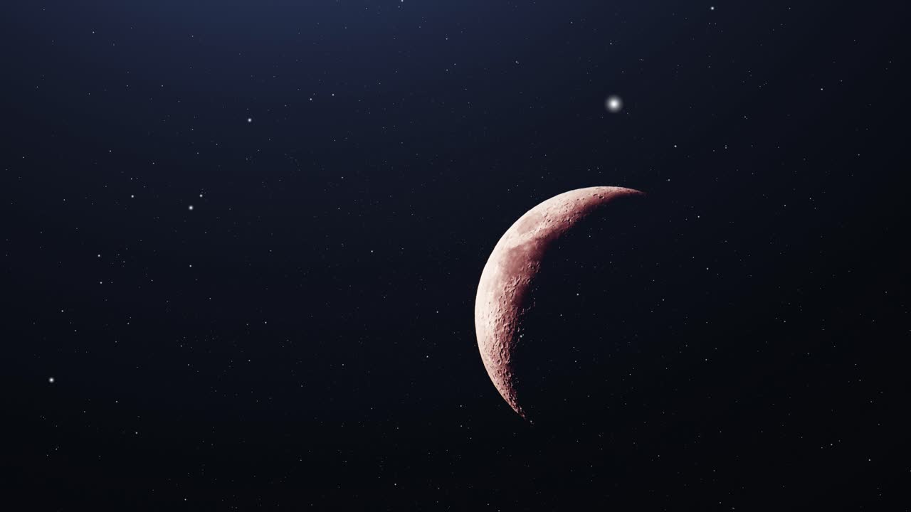 the surface of a planet in the darkness of space