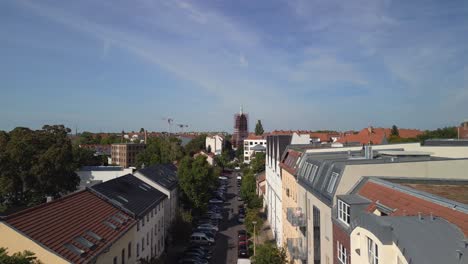 cars in street parking in berlin weissensee city