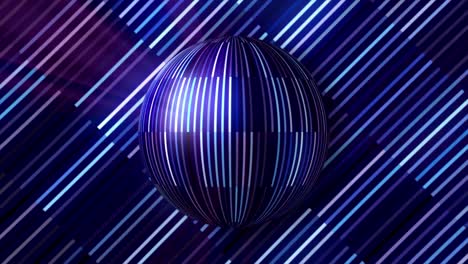 abstract glowing sphere with lines