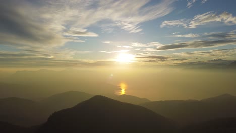 once upon a time there was a mountain where the sunset was called golden hour, in this place there was a young man, searcher and digital nomad or filmmaker that with his drone was dedicated here comes