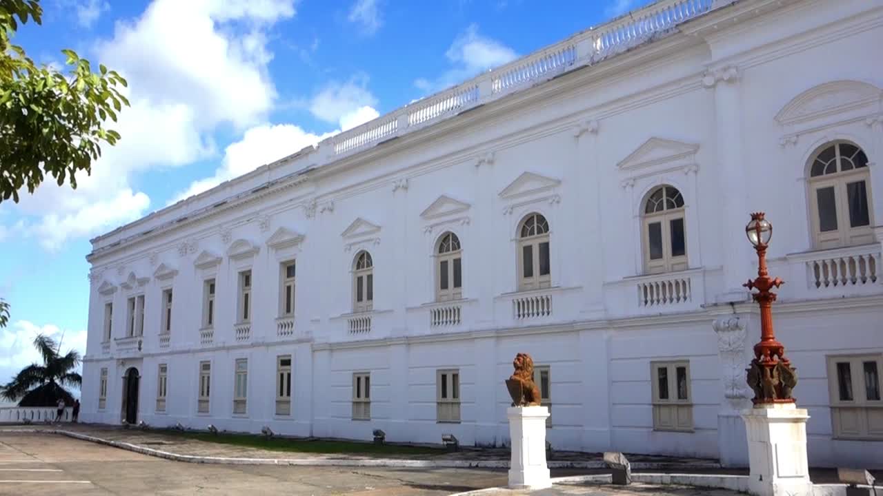 Palacio dos Leoes in Maranhao, Brazil.Close up of building at Palacio dos Leoes in Maranhao, Brazil.