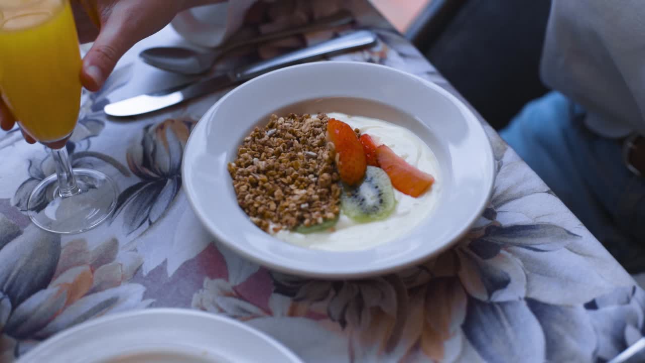 건강한 아침 식사 그