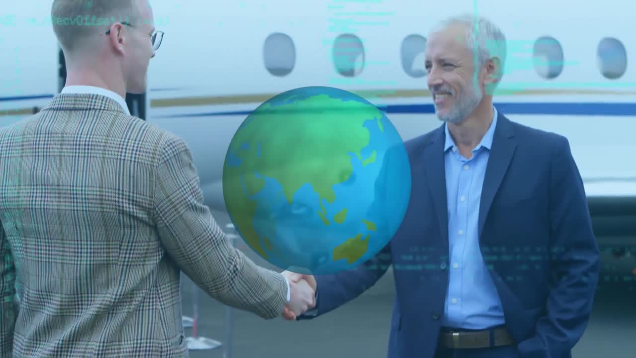 세계 표면의 애니메이션과 손짓을 통해 데이터 처리