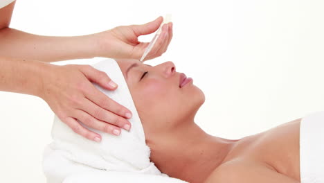 woman getting a facial treatment