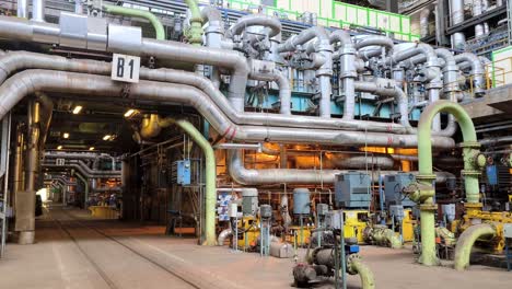 inside a large industrial power plant