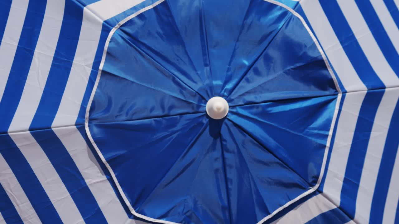 Blue Striped Beach Umbrella