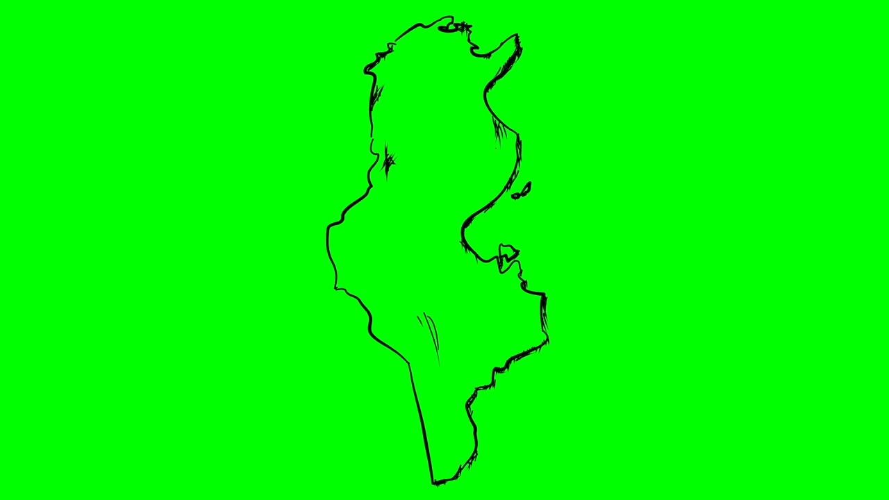 니지 초록색 화면에 윤 지도를 그리는 고립 된 화이트 보드