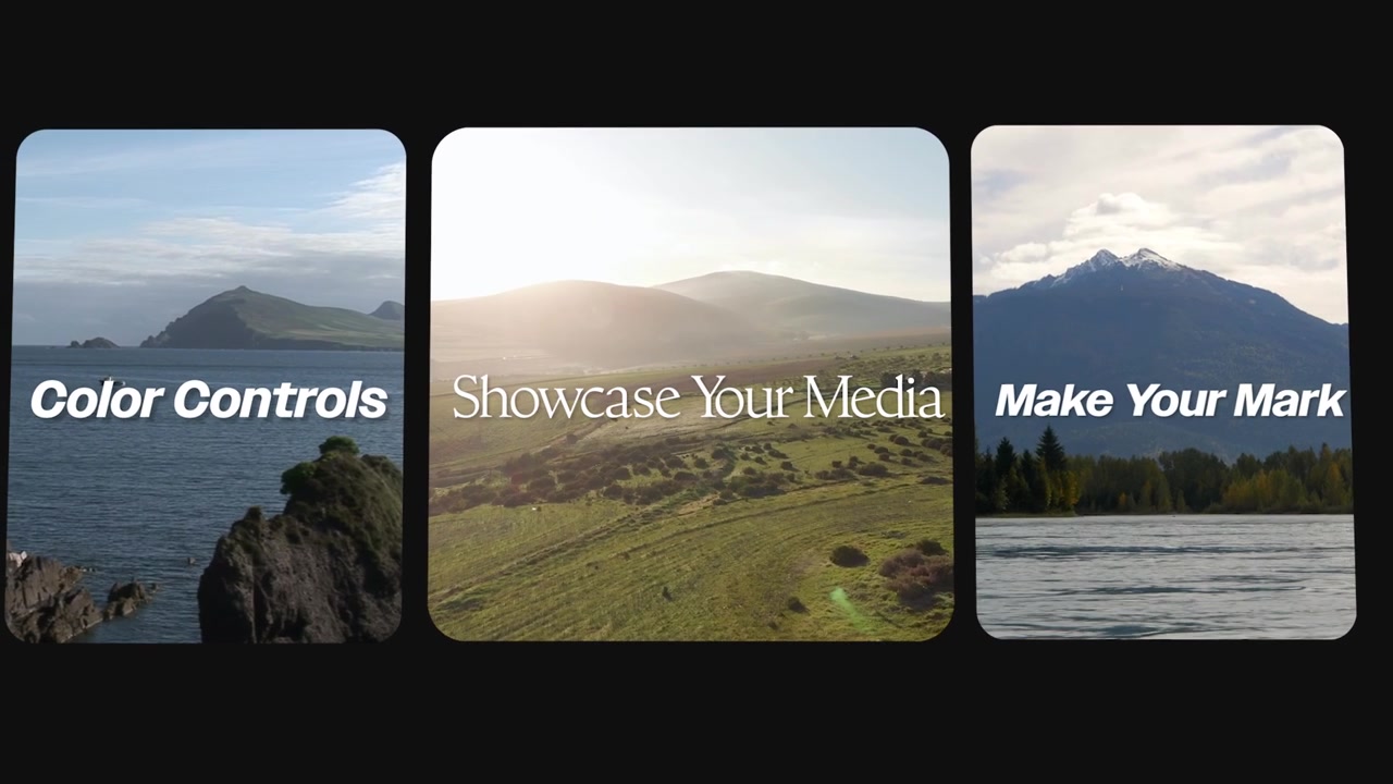 Dynamic Multi-Screen Video Template with Nature Landscapes