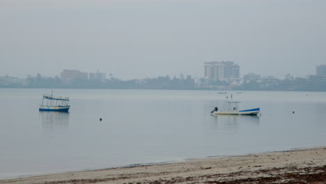 fishing boats on coast of kenya