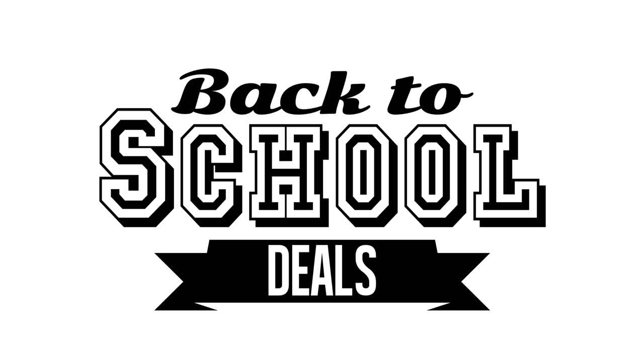 ⁇ 색 배경에 있는 학교 복귀 텍스트의 애니메이션