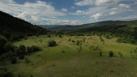 Grünflächen,-Drohnenblick-Auf-Grüne-Ebenen,-CO2-Fußabdruck-Und-Klimakrise,-Naturlandschaft,-Forstwirtschaft-Und-Landwirtschaft