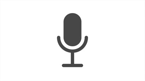 podcasts en línea con animación de íconos de línea con alfa