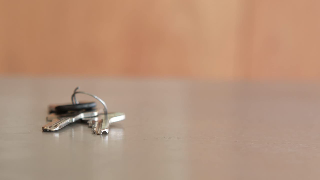 A set of keys on a surface