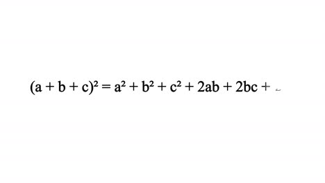 la fórmula 2 del álgebra aparece en la pizarra.