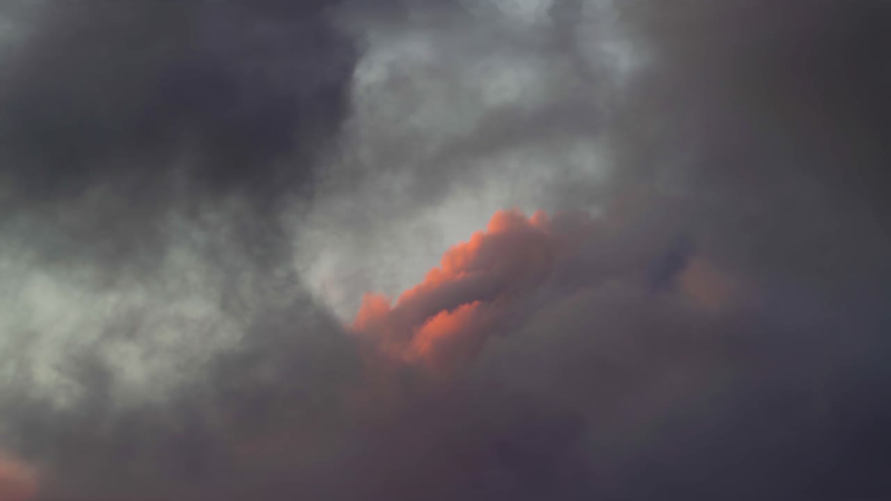 High Altitude Telephoto View Scenic Cloudscape