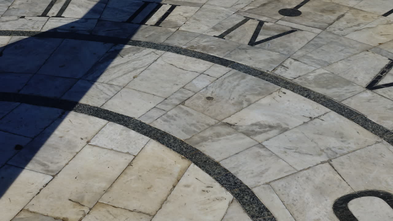 Sundial. Shooting in the summer. Time lapse. Time lapse