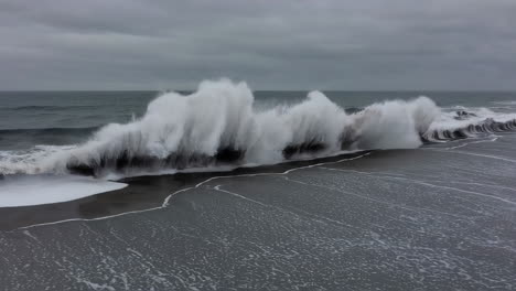 coastal waves and stormy weather