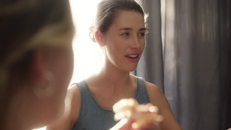 a-woman-talking-to-her-friends-during-a-dinner