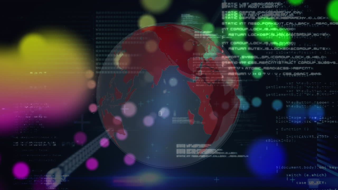 el globo terráqueo en rotación