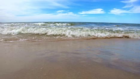 Ocean-Waves-Rolling-on-Sandy-Beach