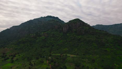 a foggy mountain along a highway in tanga