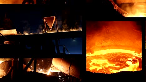 working in a foundry, steel mill