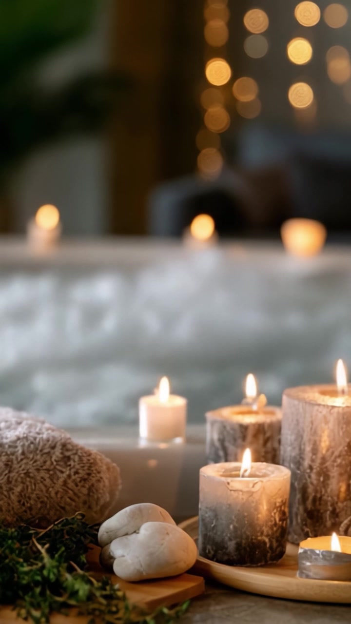 Et fredfyldt spa-ophold: Forkæl dig selv med afslapning med beroligende stearinlys, bløde teksturer og en rolig atmosfære for ultimativ foryngelse i luksuriøse omgivelser.