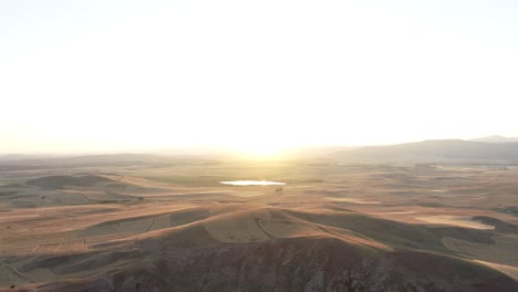 sunset at kızılçan crater lake