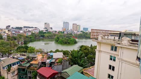 aerial view of hanoi's urban landscape and greenery