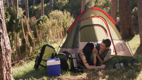 couple is lying together