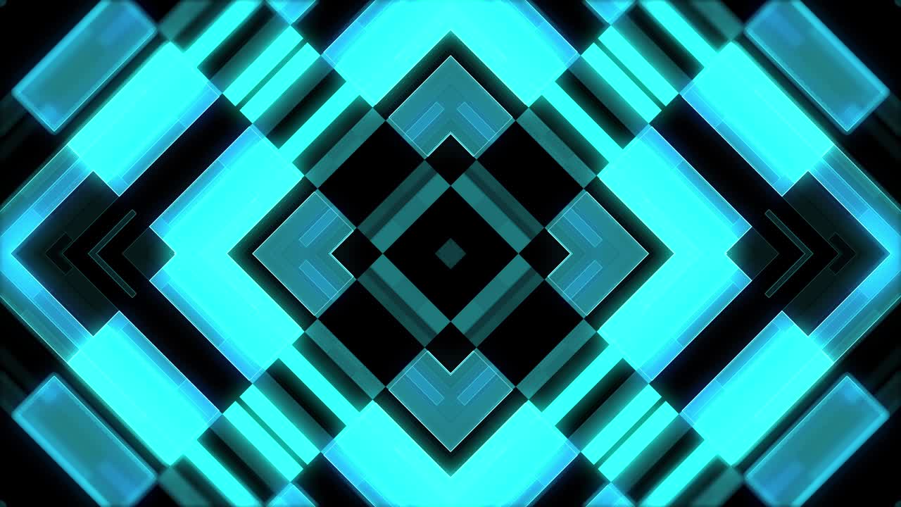 blue neon light abstract visual geometry motion graphic technology digital concept visual VJ loop