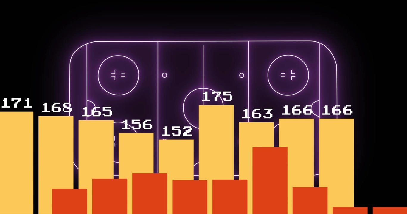 Animation of high score text and letters on blue background