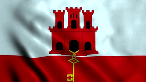 4k seamless loopable flag of gibraltar