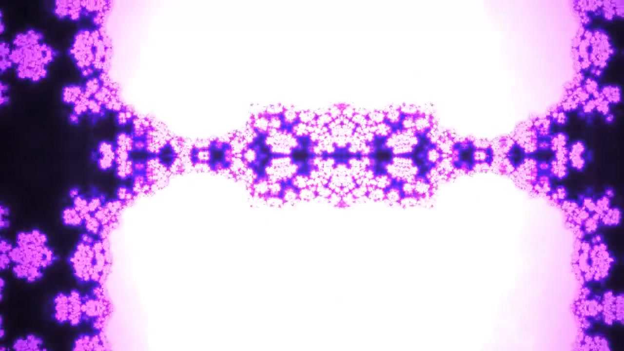 Dynamic Abstract Fractal Pattern with Symmetrical Purple Glow