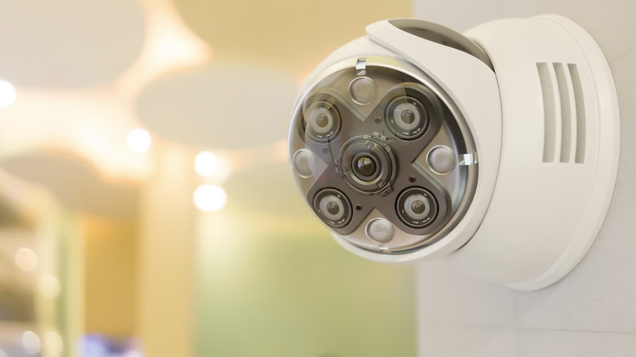 Futuristic security CCTV camera.