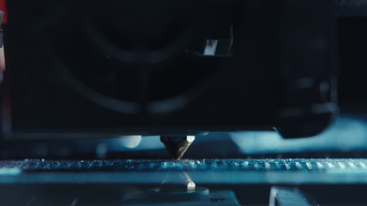 Close-up of 3D Printer in Operation