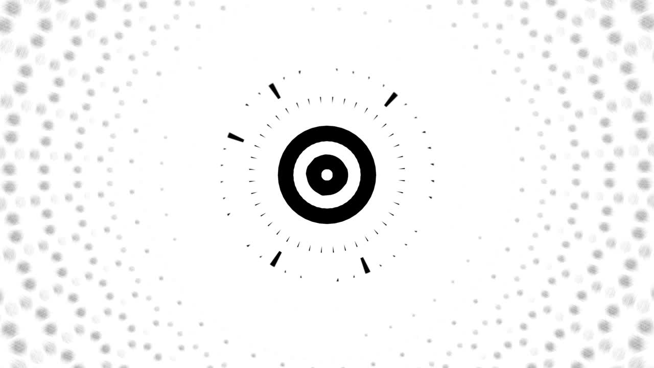 hermoso fondo gráfico futurista animado. fondo de movimiento abstracto con círculos punteados.