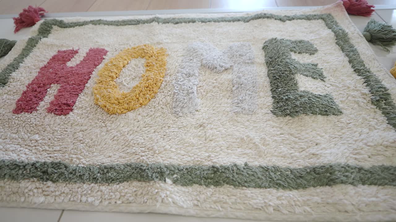 Decorative Rug with "HOME" Design