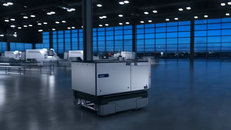autonomous mobile robots in a modern automated factory environment