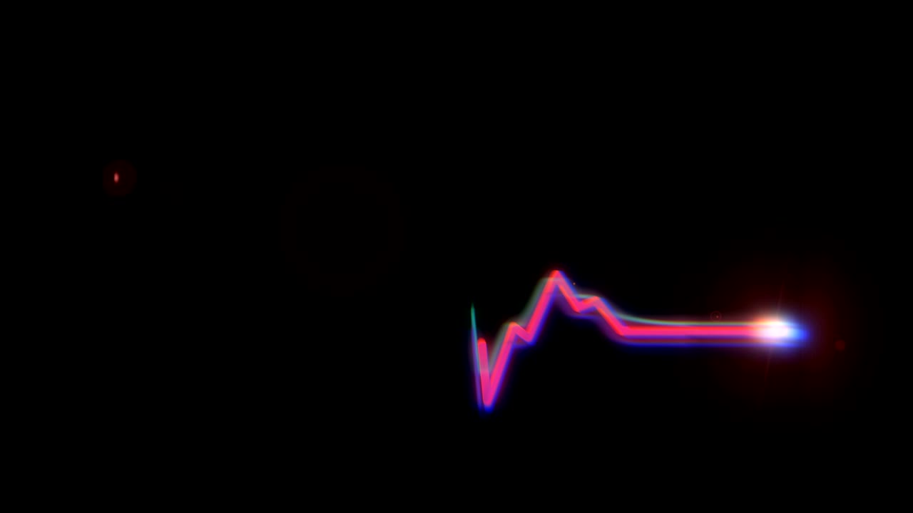 심장 박동 모니터, ekg 라인 모니터 (심장 박동, 원활한 루프 전기 심장 사진, 심장 리의 그래프와 함께 의학 스크린)