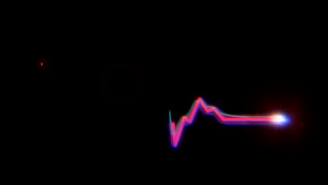 monitor de latidos cardíacos monitor de línea de ekg muestra el latido cardíaco, electrocardiograma de bucle sin problemas pantalla médica con un gráfico del ritmo cardíaco animación 4k