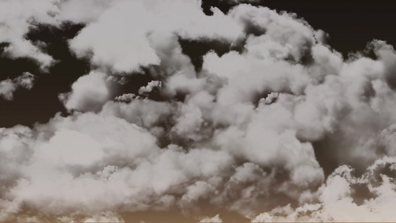 Animation of sky full of moving clouds