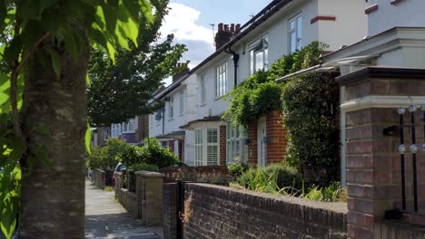 Exterior of semi detached houses in london