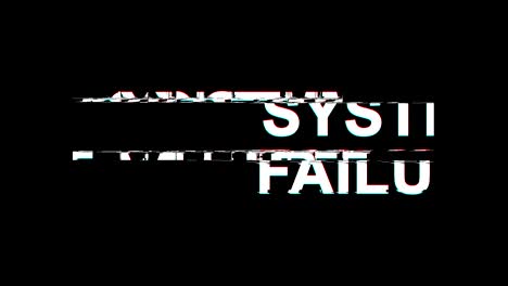 system failure glitch effect text digital tv distortion 4k loop animation