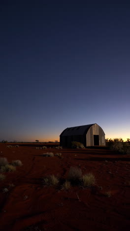 outback shed at dusk or dawn